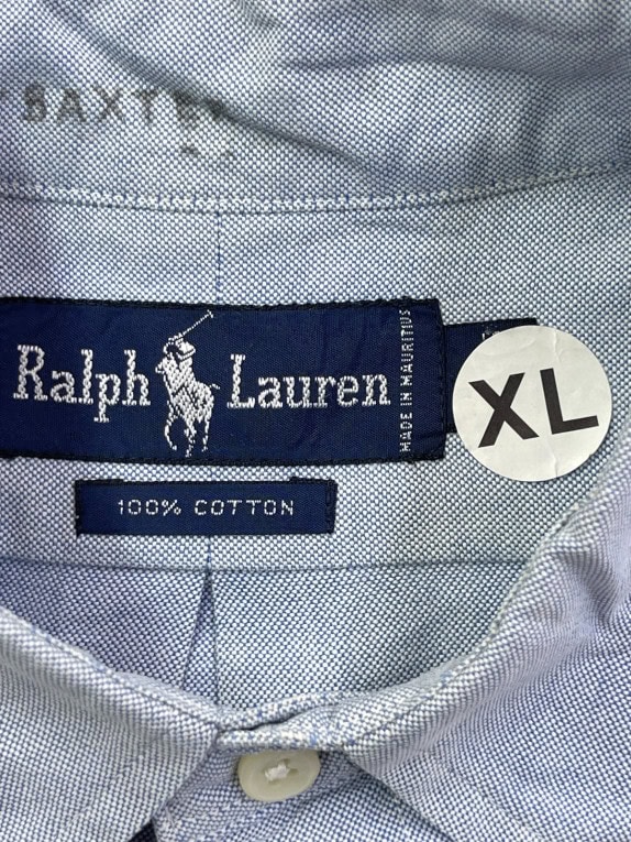 RALPH LAUREN ΠΟΥΚΑΜΙΣΟ ΚΛΑΣΙΚΟ ΑΝΟΙΧΤΟ ΜΠΛΕ ΑΝΤΡΙΚΟ PRE OWNED XL