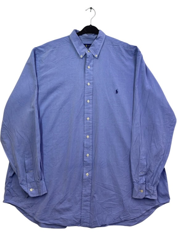 RALPH LAUREN ΠΟΥΚΑΜΙΣΟ ΚΛΑΣΙΚΟ ΓΑΛΑΖΙΟ ΑΝΤΡΙΚΟ PRE OWNED XXL