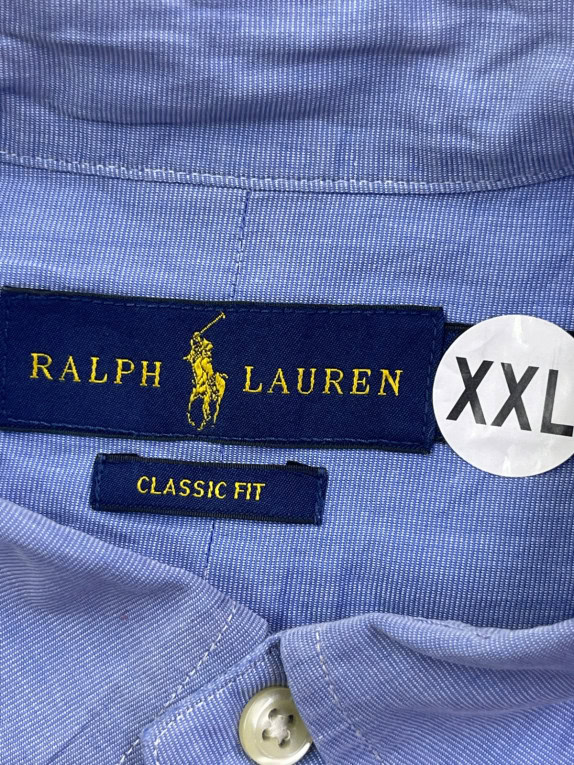 RALPH LAUREN ΠΟΥΚΑΜΙΣΟ ΚΛΑΣΙΚΟ ΓΑΛΑΖΙΟ ΑΝΤΡΙΚΟ PRE OWNED XXL
