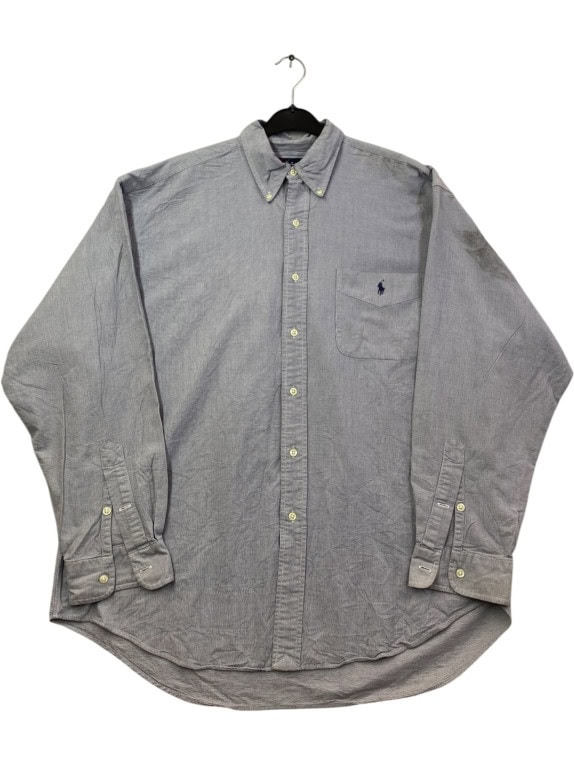 RALPH LAUREN ΠΟΥΚΑΜΙΣΟ ΚΛΑΣΙΚΟ ΓΚΡΙ ΑΝΤΡΙΚΟ PRE OWNED L