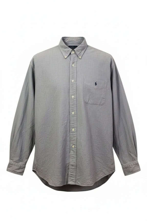 RALPH LAUREN ΠΟΥΚΑΜΙΣΟ ΚΛΑΣΙΚΟ ΓΚΡΙ ΑΝΤΡΙΚΟ PRE OWNED L