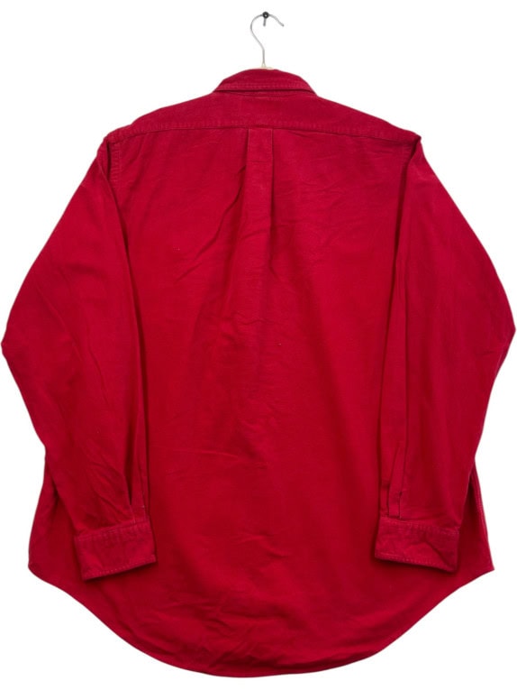 RALPH LAUREN CAMICIA BUTTON DOWN CLASSICA ROSSA UOMO PRE OWNED L
