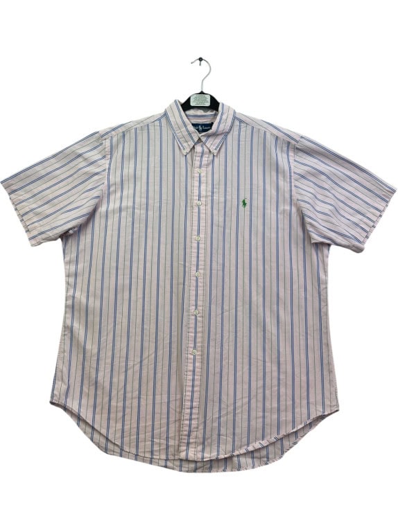 RALPH LAUREN ΠΟΥΚΑΜΙΣΟ ΚΛΑΣΙΚΟ ΛΕΥΚΟ ΡΙΓΕ ΑΝΤΡΙΚΟ PRE OWNED XL