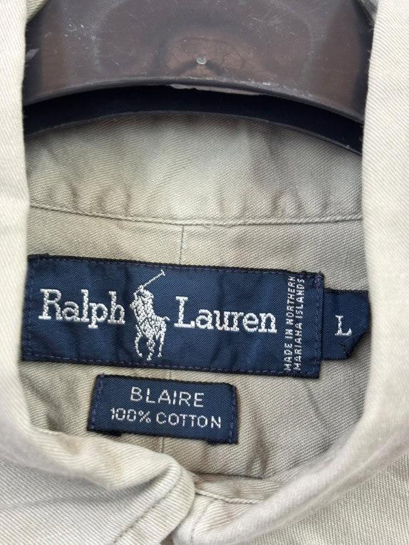 RALPH LAUREN ΠΟΥΚΑΜΙΣΟ ΚΛΑΣΙΚΟ ΜΠΕΖ ΑΝΤΡΙΚΟ PRE OWNED L