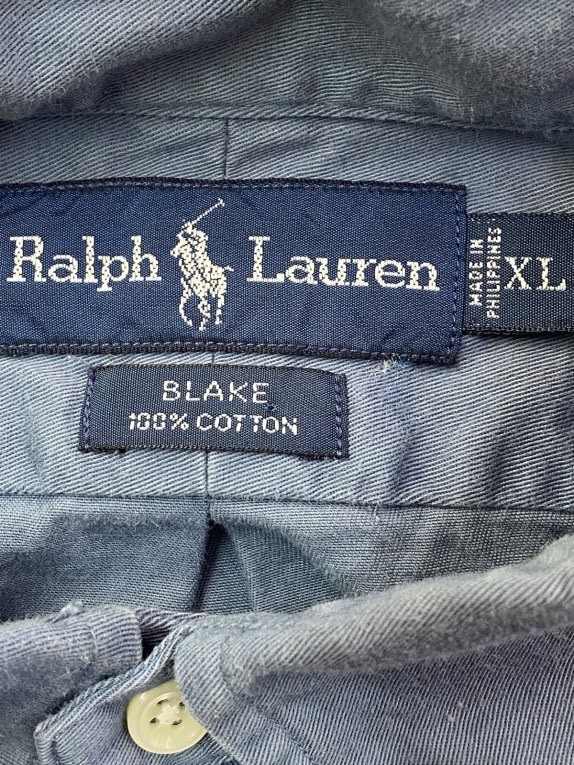 RALPH LAUREN ΠΟΥΚΑΜΙΣΟ ΚΛΑΣΙΚΟ ΜΠΛΕ ΑΝΤΡΙΚΟ PRE OWNED XL