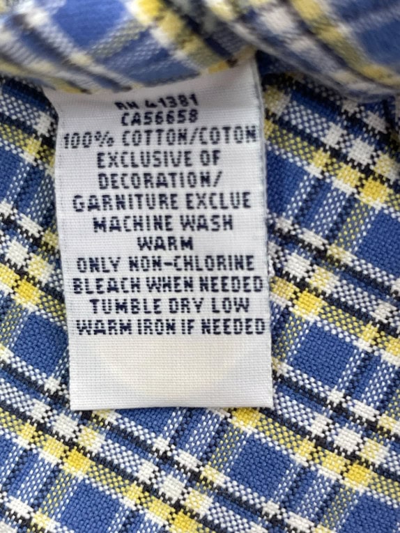 RALPH LAUREN SHIRT CLASSIC BLUE CHECK MENS PRE OWNED L
