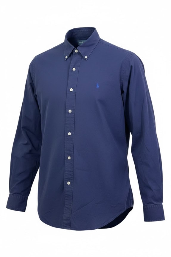RALPH LAUREN ΠΟΥΚΑΜΙΣΟ ΚΛΑΣΙΚΟ NAVY ΑΝΤΡΙΚΟ PRE OWNED M