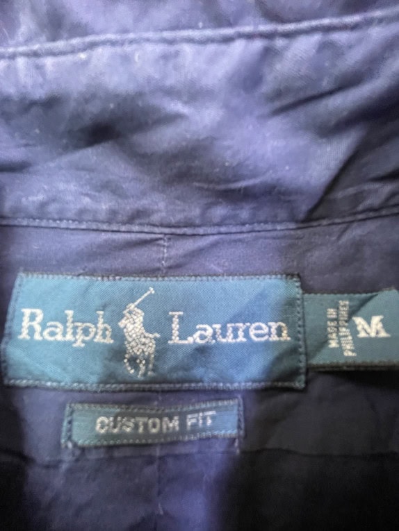RALPH LAUREN ΠΟΥΚΑΜΙΣΟ ΚΛΑΣΙΚΟ NAVY ΑΝΤΡΙΚΟ PRE OWNED M