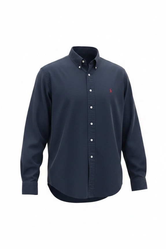 RALPH LAUREN ΠΟΥΚΑΜΙΣΟ ΚΛΑΣΙΚΟ NAVY ΑΝΤΡΙΚΟ PRE OWNED XXL