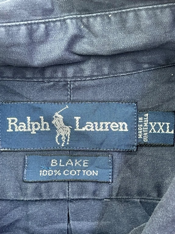 RALPH LAUREN ΠΟΥΚΑΜΙΣΟ ΚΛΑΣΙΚΟ NAVY ΑΝΤΡΙΚΟ PRE OWNED XXL