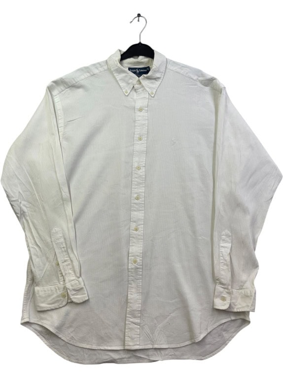 RALPH LAUREN ΠΟΥΚΑΜΙΣΟ ΚΛΑΣΙΚΟ OFF WHITE ΑΝΤΡΙΚΟ PRE OWNED XL