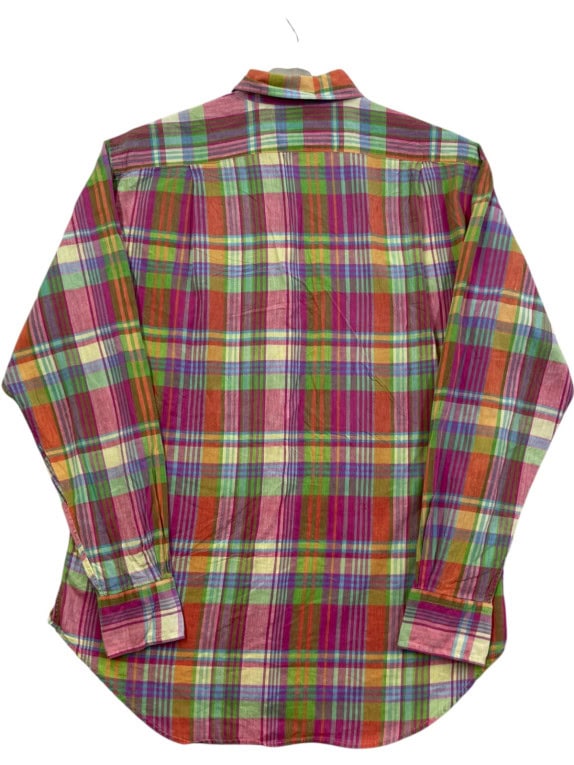 RALPH LAUREN CAMICIA CLASSICA MULTICOLORE A QUADRI UOMO PRE OWNED M