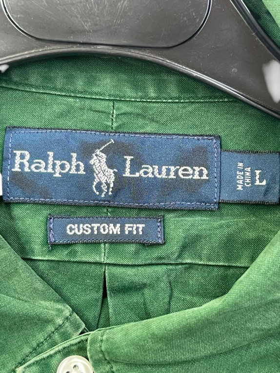 RALPH LAUREN CAMICIA CLASSICA VERDE UOMO PRE OWNED L