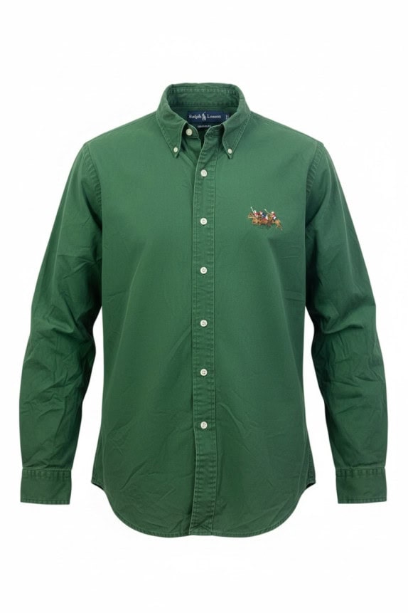 RALPH LAUREN ΠΟΥΚΑΜΙΣΟ ΚΛΑΣΙΚΟ ΠΡΑΣΙΝΟ ΑΝΤΡΙΚΟ PRE OWNED L