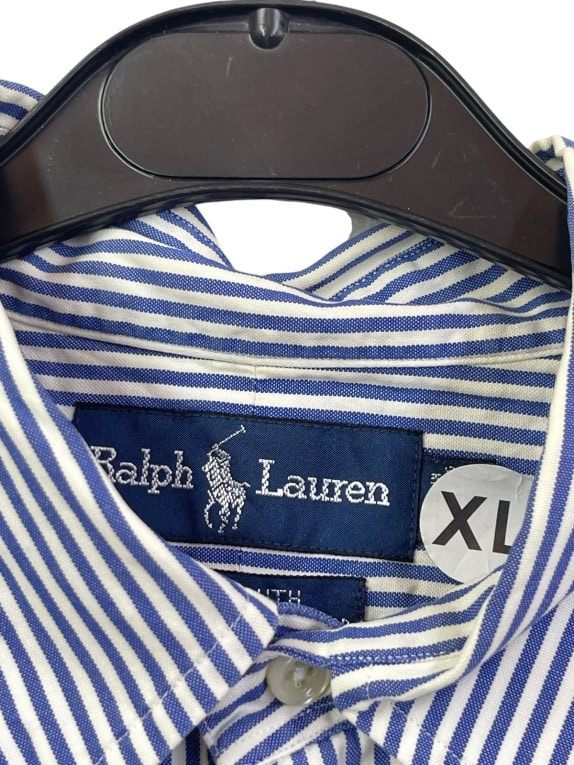 RALPH LAUREN ΠΟΥΚΑΜΙΣΟ ΚΛΑΣΙΚΟ ΡΙΓΕ ΜΠΛΕ ΑΝΤΡΙΚΟ PRE OWNED XL