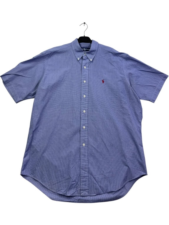 RALPH LAUREN SHORT SLEEVE SHIRT CLASSIC FIT BLUE UNISEX L