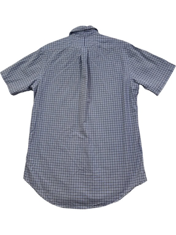 RALPH LAUREN CAMICIA A QUADRI BLU A MANICHE CORTE DA UOMO S pre-owned