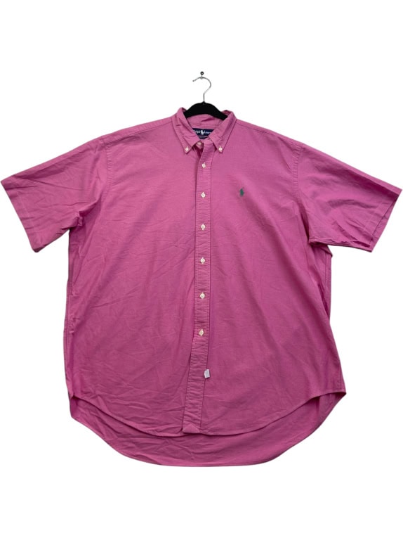 RALPH LAUREN ΠΟΥΚΑΜΙΣΟ ΚΟΝΤΟΜΑΝΙΚΟ SMALL LOGO ΦΟΥΞΙΑ UNISEX XL