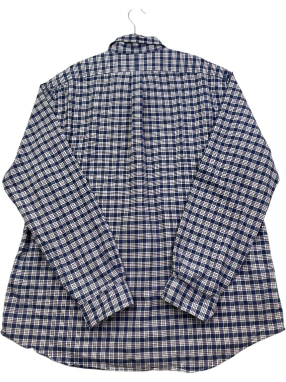 RALPH LAUREN CAMICIA A QUADRI BLU DA UOMO A MANICHE LUNGHE XXL pre-owned