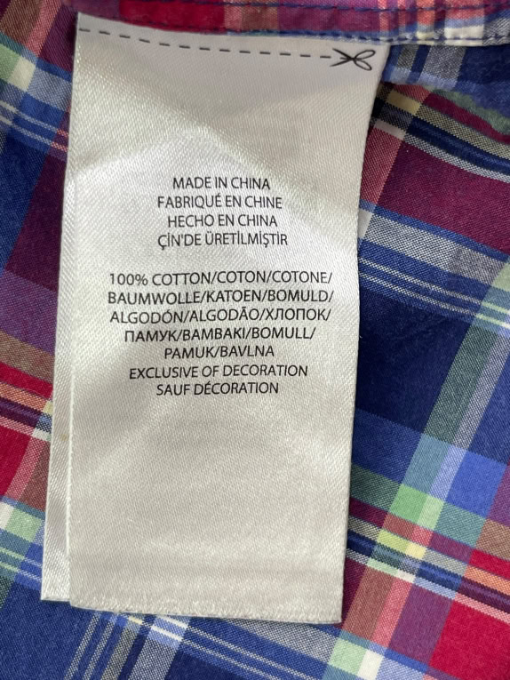 RALPH LAUREN ΠΟΥΚΑΜΙΣΟ ΜΑΚΡΥΜΑΝΙΚΟ ΚΑΡΟ ΜΠΛΕ ΑΝΤΡΙΚΟ XL pre-owned
