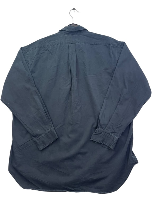RALPH LAUREN CAMICIA A MANICHE LUNGHE NERA DA UOMO L usata