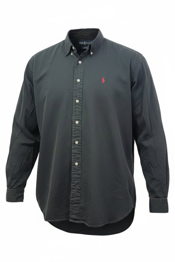 RALPH LAUREN ΠΟΥΚΑΜΙΣΟ ΜΑΚΡΥΜΑΝΙΚΟ ΜΑΥΡΟ ΑΝΤΡΙΚΟ L pre-owned