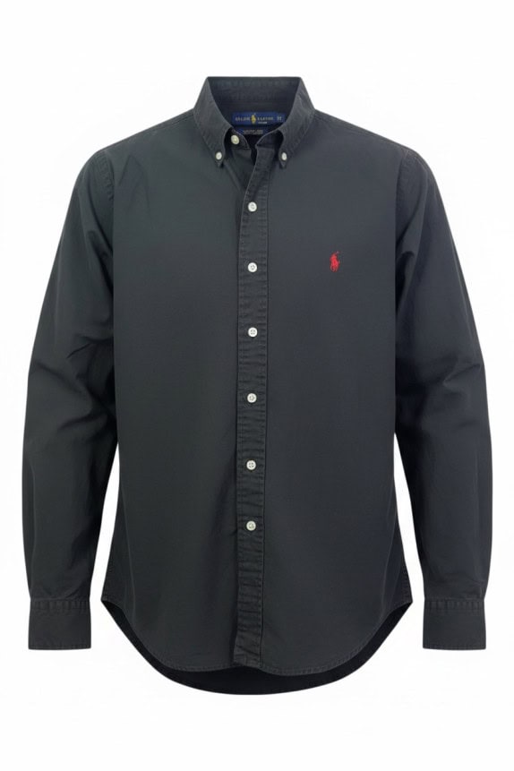 RALPH LAUREN ΠΟΥΚΑΜΙΣΟ MINIMAL FADED BLACK ΑΝΤΡΙΚΟ PRE OWNED S