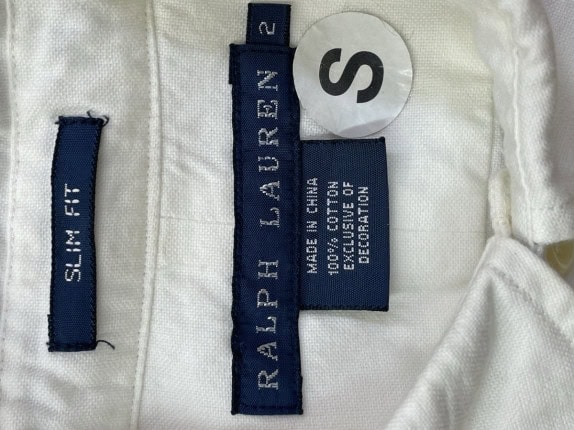 RALPH LAUREN ΠΟΥΚΑΜΙΣΟ ΜΙΝΙΜΑΛ ΛΕΥΚΟ ΑΝΤΡΙΚΟ PRE OWNED S