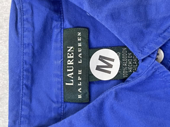 RALPH LAUREN ΠΟΥΚΑΜΙΣΟ MINIMAL ΜΠΛΕ ΓΥΝΑΙΚΕΙΟ PRE OWNED M
