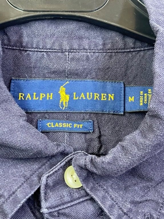 RALPH LAUREN ΠΟΥΚΑΜΙΣΟ MINIMAL NAVY ΑΝΤΡΙΚΟ PRE OWNED M