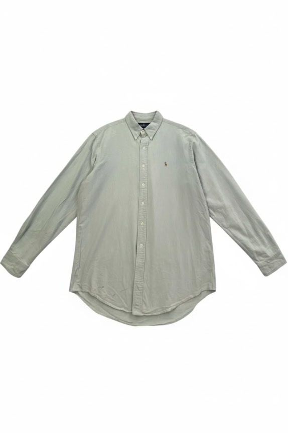 RALPH LAUREN ΠΟΥΚΑΜΙΣΟ OXFORD CASUAL ΚΕΝΤΗΤΟ ΛΟΓΟΤΥΠΟ ΓΚΡΙ UNISEX XL