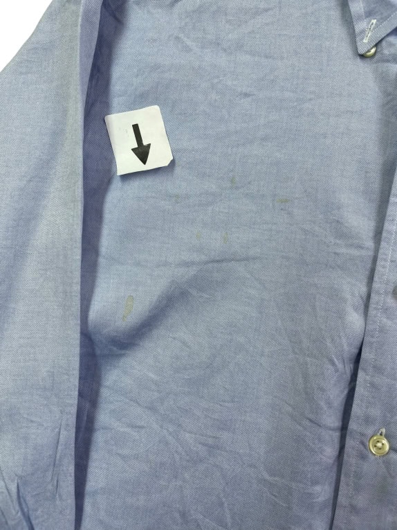 RALPH LAUREN OXFORD SHIRT CLASSIC FIT LOGO LIGHT BLUE UNISEX L