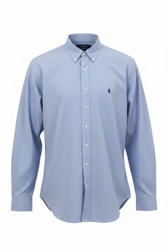 RALPH LAUREN CAMICIA OXFORD CLASSIC AZZURRO UOMO PRE OWNED XXL