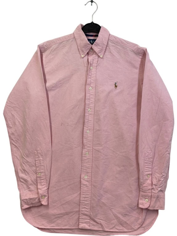 RALPH LAUREN ΠΟΥΚΑΜΙΣΟ OXFORD CLASSIC ΡΟΖ ΑΝΤΡΙΚΟ PRE OWNED S