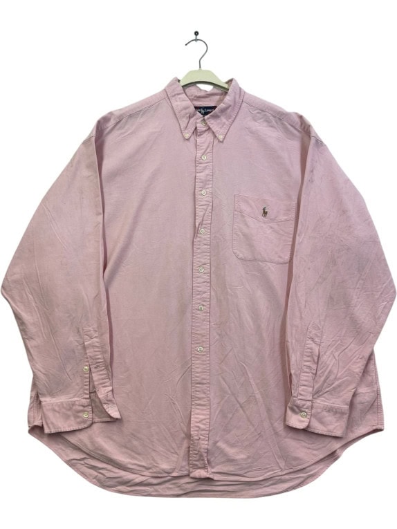 RALPH LAUREN ΠΟΥΚΑΜΙΣΟ OXFORD ΚΛΑΣΙΚΟ ΡΟΖ ΑΝΤΡΙΚΟ PRE OWNED XXL