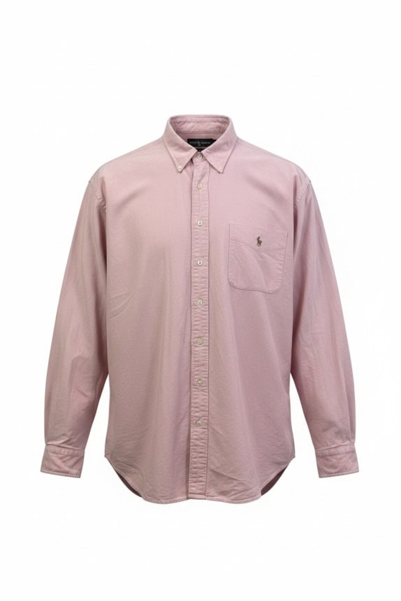 RALPH LAUREN ΠΟΥΚΑΜΙΣΟ OXFORD ΚΛΑΣΙΚΟ ΡΟΖ ΑΝΤΡΙΚΟ PRE OWNED XXL