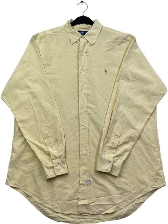 RALPH LAUREN ΠΟΥΚΑΜΙΣΟ OXFORD VINTAGE ΚΙΤΡΙΝΟ UNISEX XL preowned