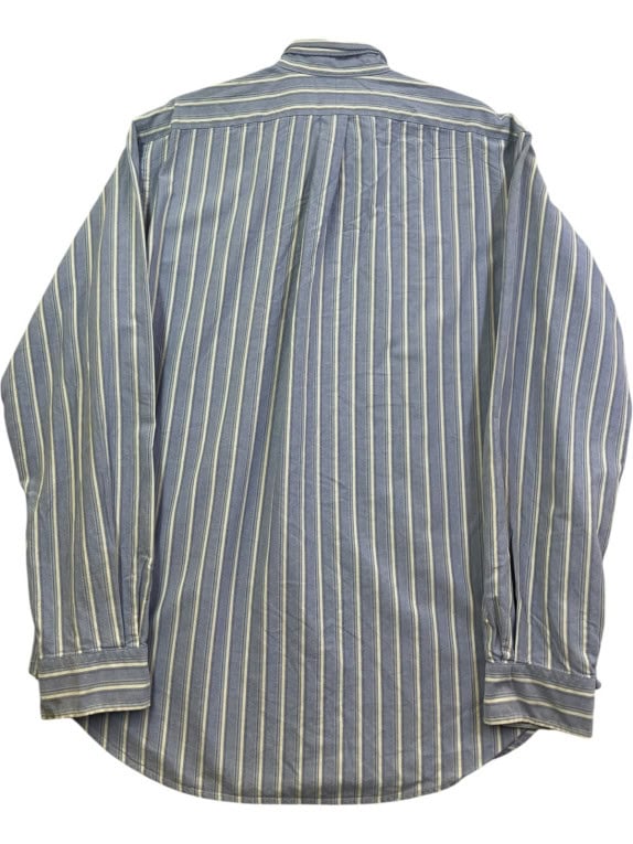 RALPH LAUREN CAMICIA BUTTON DOWN RIGATA CLASSIC FIT BLU UOMO PRE OWNED L