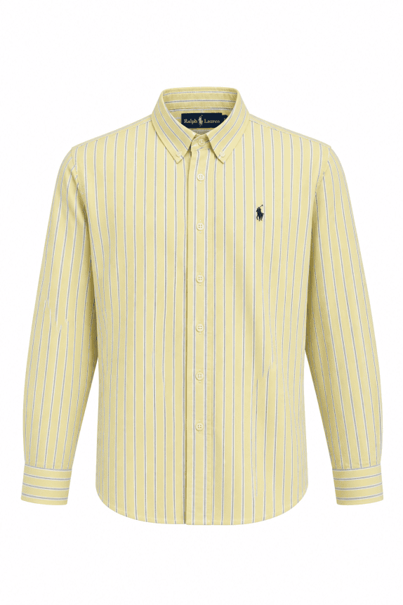 RALPH LAUREN ΠΟΥΚΑΜΙΣΟ ΡΙΓΕ ΚΙΤΡΙΝΟ ΑΝΤΡΙΚΟ PRE OWNED XXL