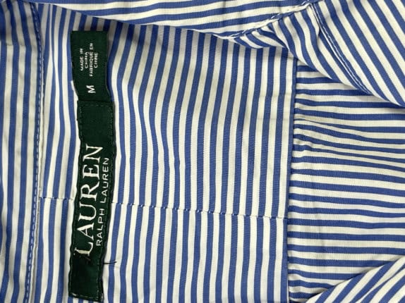 RALPH LAUREN ΠΟΥΚΑΜΙΣΟ ΡΙΓΕ ΜΠΛΕ ΓΥΝΑΙΚΕΙΟ PRE OWNED M