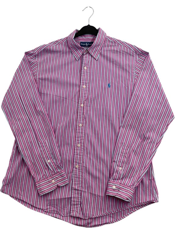RALPH LAUREN ΠΟΥΚΑΜΙΣΟ ΡΙΓΕ ΡΟΖ ΑΝΤΡΙΚΟ PRE OWNED XL