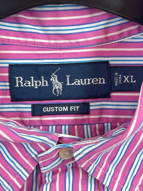 RALPH LAUREN ΠΟΥΚΑΜΙΣΟ ΡΙΓΕ ΡΟΖ ΑΝΤΡΙΚΟ PRE OWNED XL