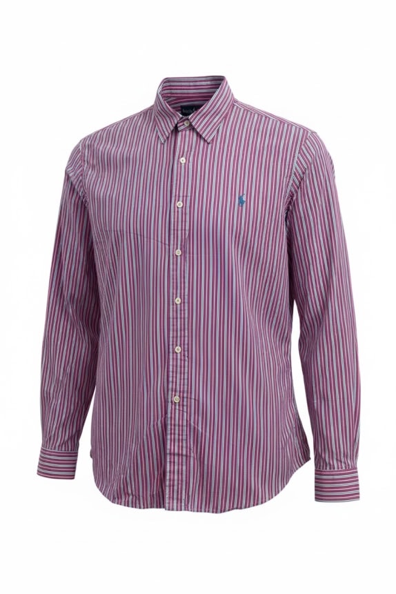 RALPH LAUREN ΠΟΥΚΑΜΙΣΟ ΡΙΓΕ ΡΟΖ ΑΝΤΡΙΚΟ PRE OWNED XL