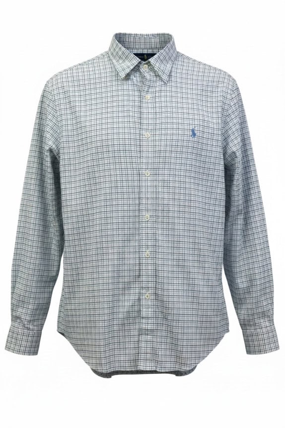 RALPH LAUREN ΠΟΥΚΑΜΙΣΟ SLIM FIT ΛΕΥΚΟ ΚΑΡΟ ΑΝΤΡΙΚΟ PRE OWNED XL
