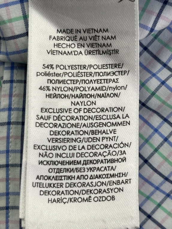 RALPH LAUREN SHIRT SLIM FIT WHITE CHECK MENS PRE OWNED XL