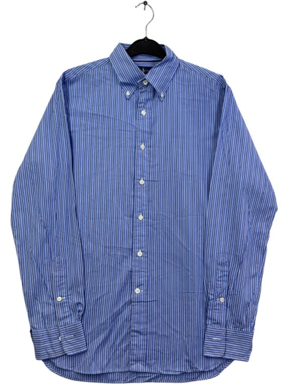 RALPH LAUREN ΠΟΥΚΑΜΙΣΟ SLIM FIT ΡΙΓΕ ΜΠΛΕ ΑΝΤΡΙΚΟ PRE OWNED M