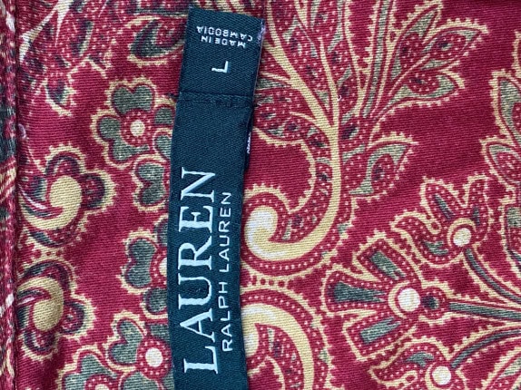 RALPH LAUREN SHIRT VINTAGE MULTICOLOR WOMENS PRE OWNED L