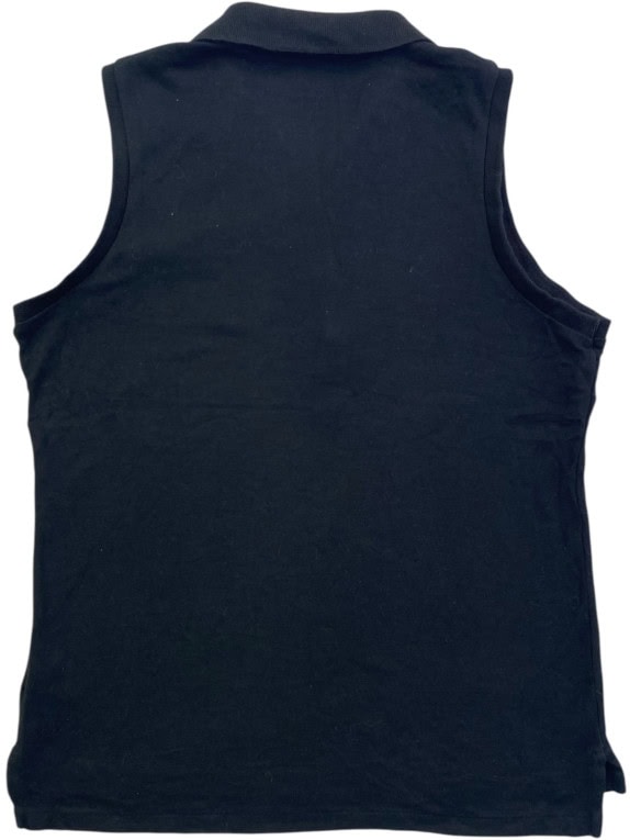 RALPH LAUREN SPORT SLEEVELESS POLO MINIMAL BLACK WOMENS PRE OWNED M