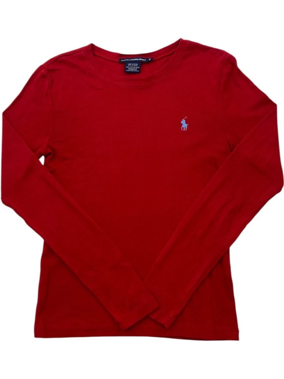 RALPH LAUREN SPORT LONGSLEEVE CLASSIC RED WOMEN PRE OWNED S