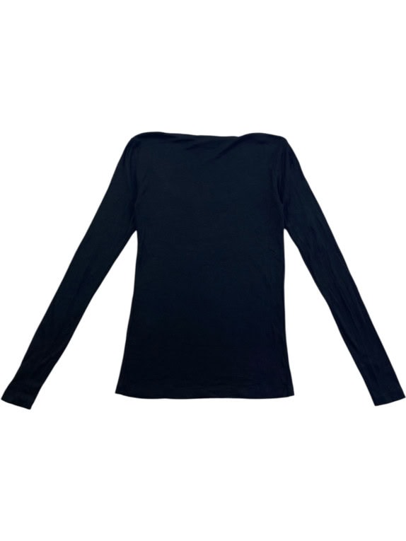 RALPH LAUREN SPORT LONG SLEEVE TOP MINIMAL BLACK WOMENS PRE OWNED S